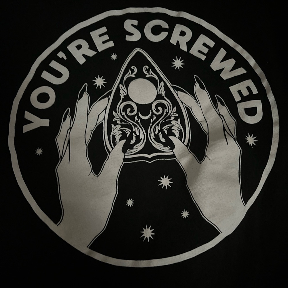 donating soon🚩“You’re Screwed” Goth tee